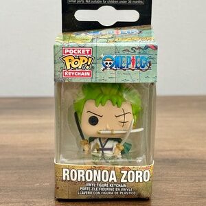 NEW One Piece Roronoa Zoro Pocket Pop! Keychain Vinyl Figure by Funko Toy NIB
